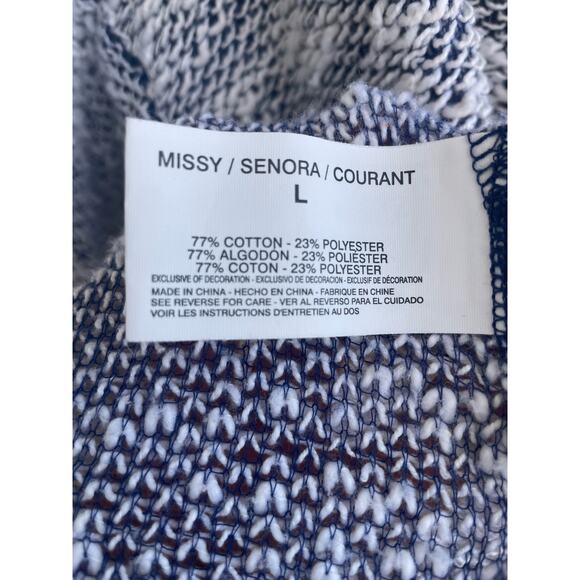 Code Blue "Eliza" sweater LG Navy and gray with accents - Picture 4 of 7